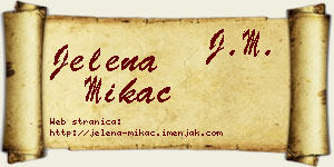 Jelena Mikać vizit kartica
